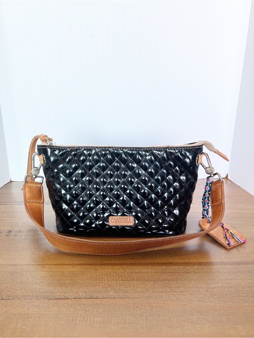 Consuela Quilted Patent Bag